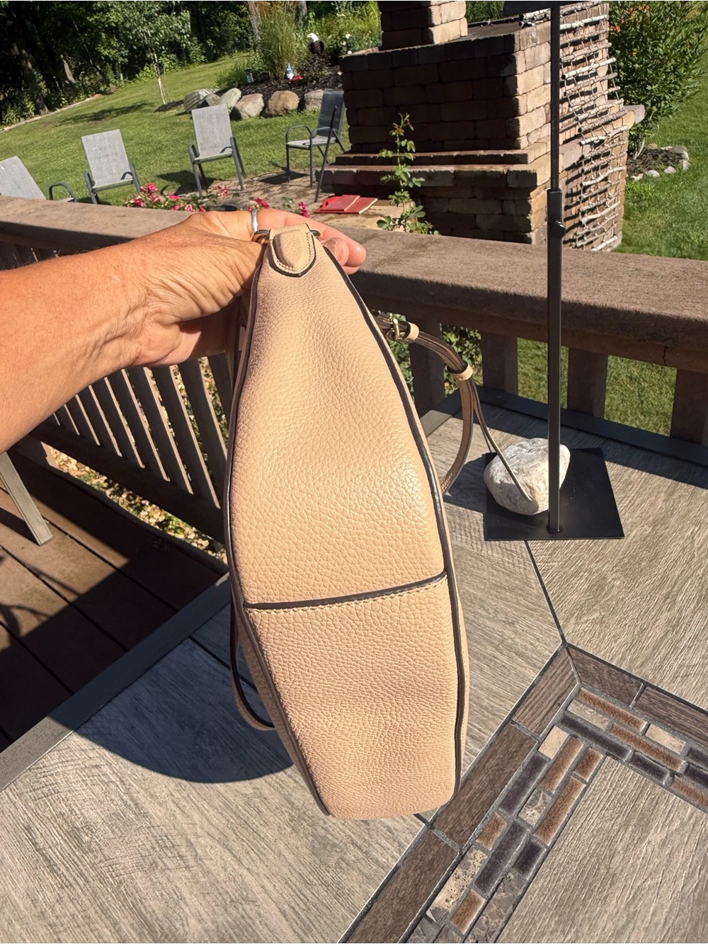 NWOT Coach Sutton Crossbody in Polished Pebble Leather Beige Neutral Tassel - Picture 6 of 10